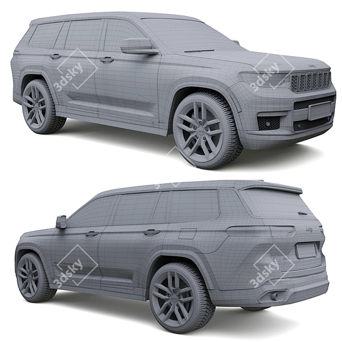 2021 Jeep Grand Cherokee L: High Quality 3D Model 3D model image 6