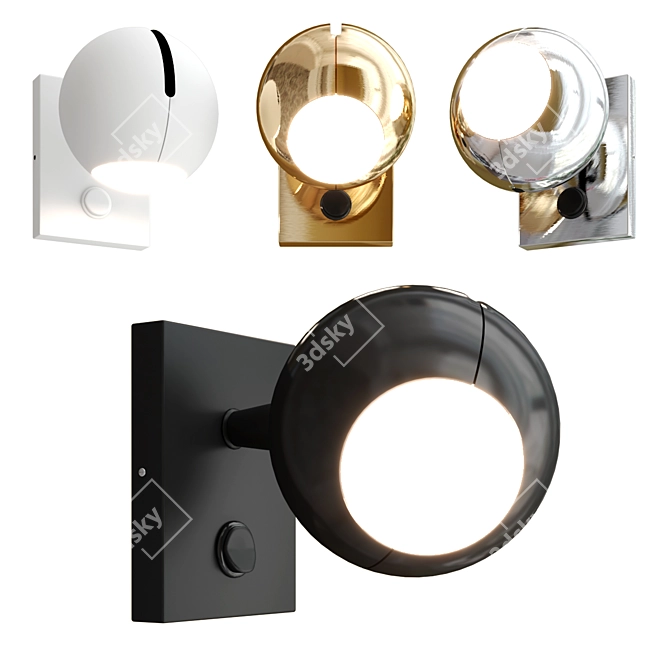 BO-LA 6536 LED Wall Spotlight: Sleek Design, Illuminating Brilliance 3D model image 1