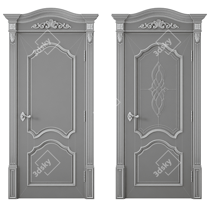 Modern Style Interior Door 3D model image 4