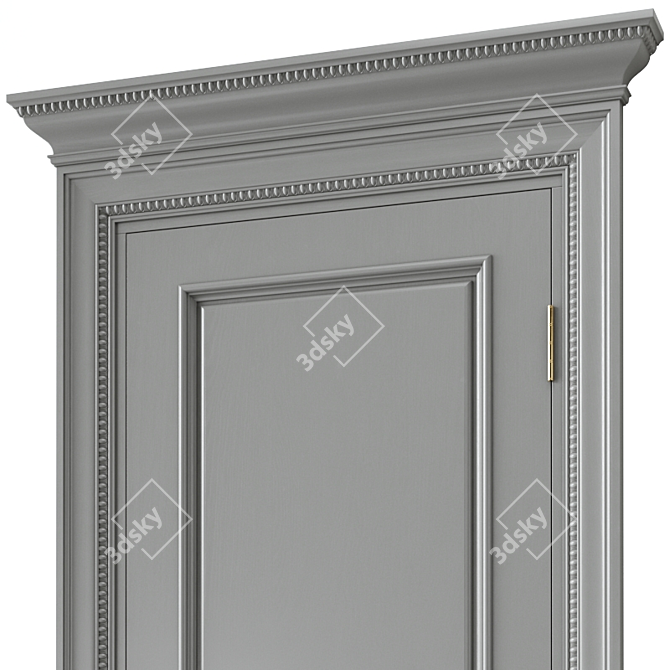 Modern Interior Door 3D Model 3D model image 2