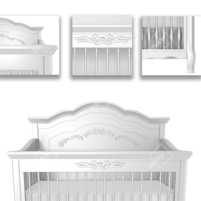 Evolur Dreamland 4-in-1 Crib 3D model image 3