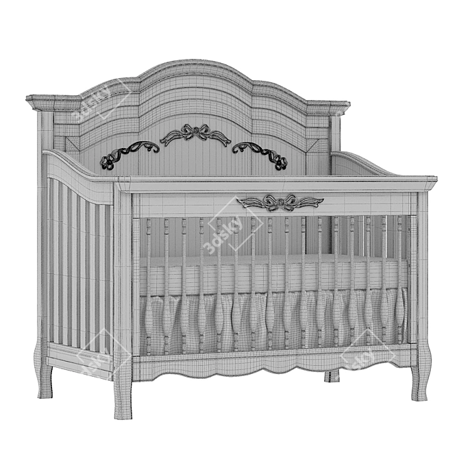 Evolur Dreamland 4-in-1 Crib 3D model image 10