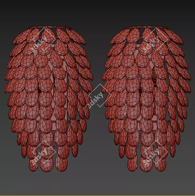 Candela Luxe Silver Gold Chandelier 3D model image 3