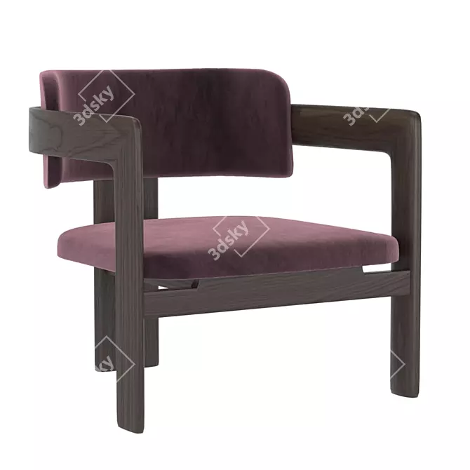 Gallotti&Radice Small Armchair: Modern Elegance for Any Space 3D model image 4