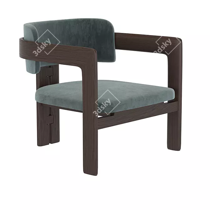 Gallotti&Radice Small Armchair: Modern Elegance for Any Space 3D model image 6