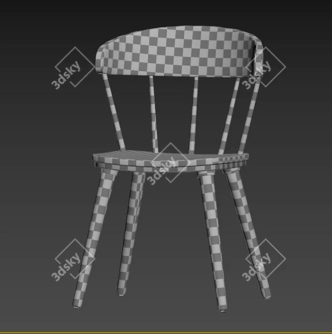 OMTÄNKSAM Table and Chairs Set 3D model image 7