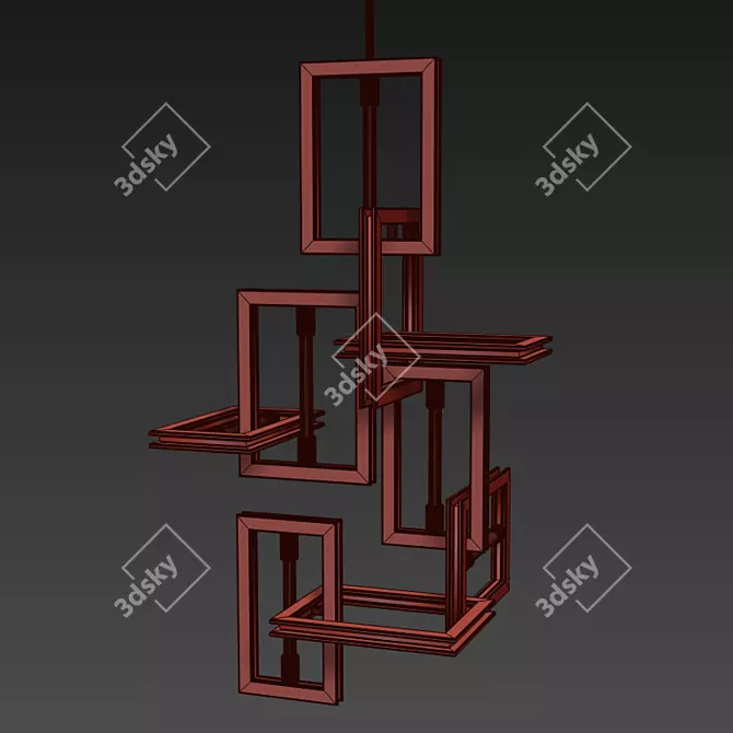 Elegant Illumination: TROY LIGHTING Chandelier 3D model image 2
