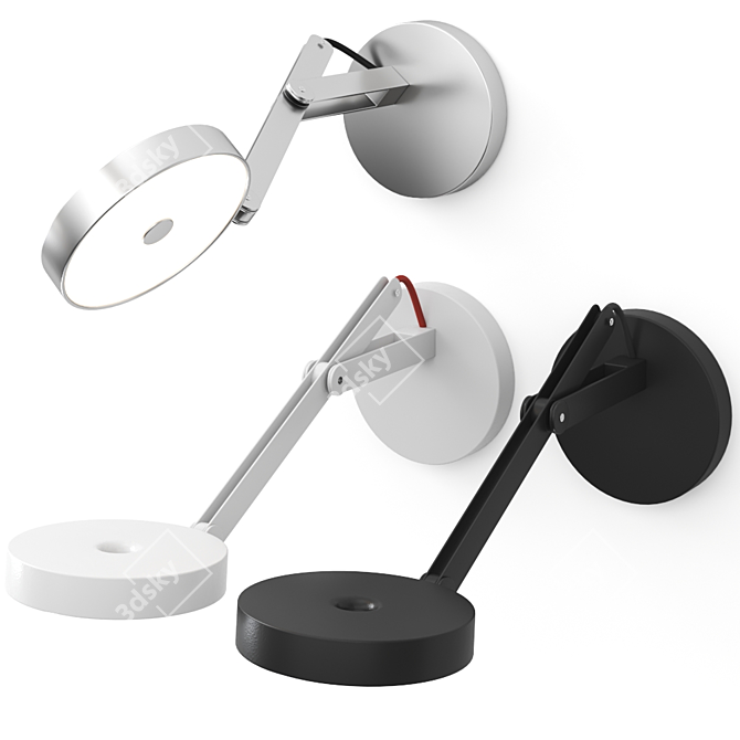 Elegant Sphere Wall Lamp 3D model image 1