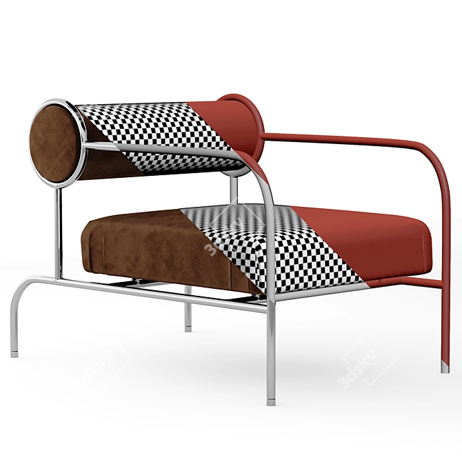 Sleek Cappellini Armchair: Modern Design 3D model image 7