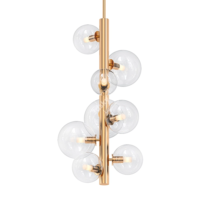 Venetian Brass Foyer with Clear Glass: Courcelette 7 3D model image 1