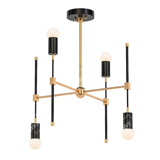 Elegant Beijing Chandelier 3D model image 1