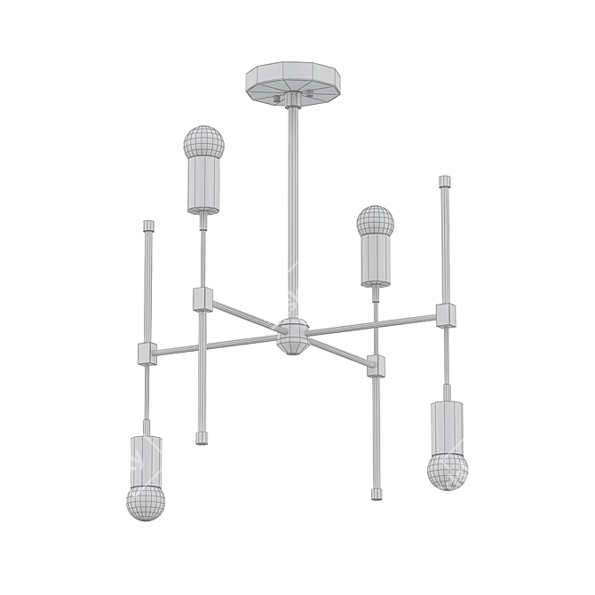 Elegant Beijing Chandelier 3D model image 2