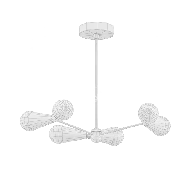 Elegant Montreal Chandelier 3D model image 2