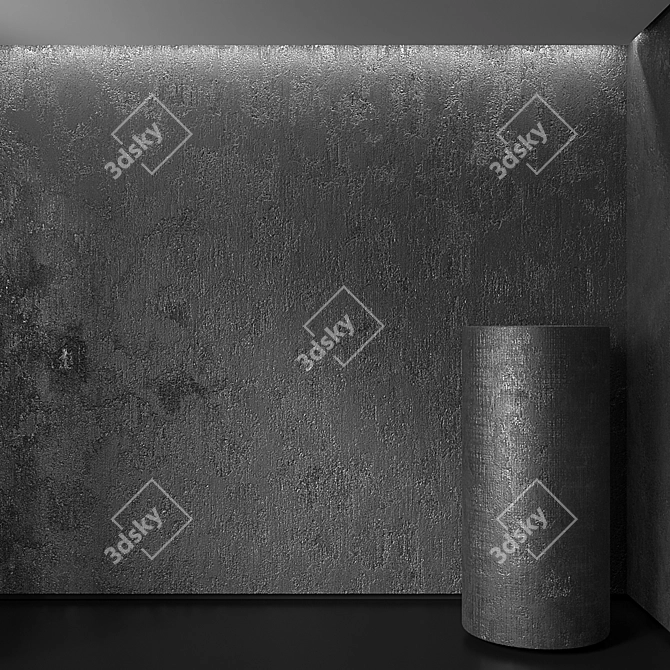 Seamless Plaster 63: Decorative Texture 3D model image 1