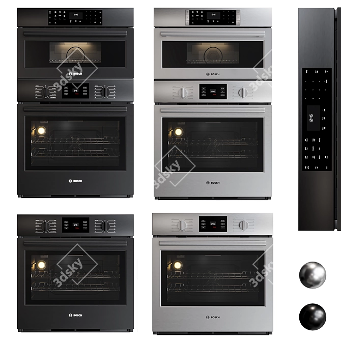 Versatile Bosch 500 Collection: Ovens & Microwave 3D model image 3