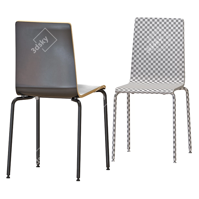 Modern IKEA SANDSBERG Table & Chairs Set 3D model image 6