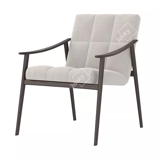 Modern Fin Armchair by Minotti 3D model image 2