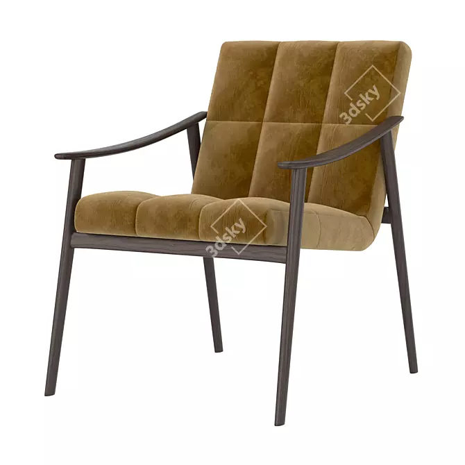 Modern Fin Armchair by Minotti 3D model image 3