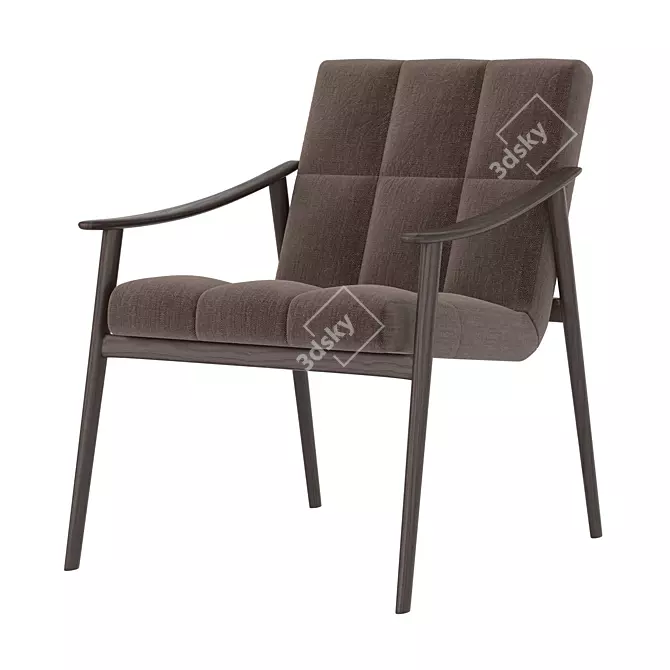 Modern Fin Armchair by Minotti 3D model image 4