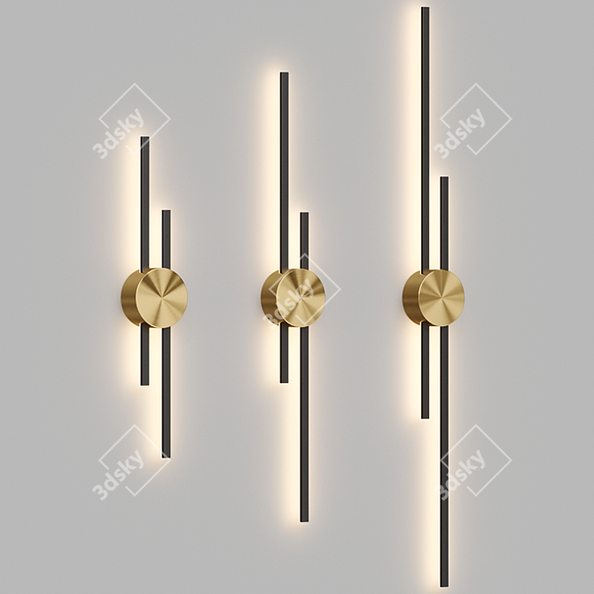 GULL LED Wall Sconce - Illuminate Your Space 3D model image 1