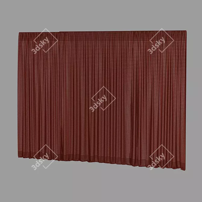 Luxury Geometric Curtains 3D model image 3