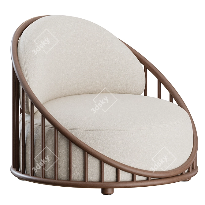 NORM Architects Cask Armchair: Stylish and Comfortable 3D model image 1