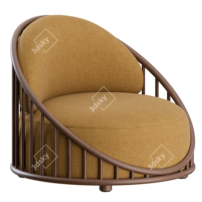 NORM Architects Cask Armchair: Stylish and Comfortable 3D model image 2