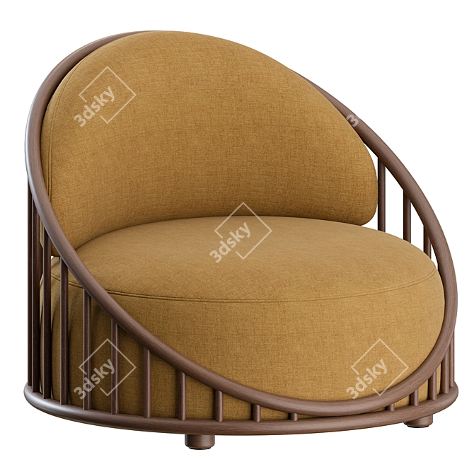 NORM Architects Cask Armchair: Stylish and Comfortable 3D model image 5
