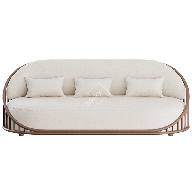 Cask Boucle 3-Seater Sofa 3D model image 7