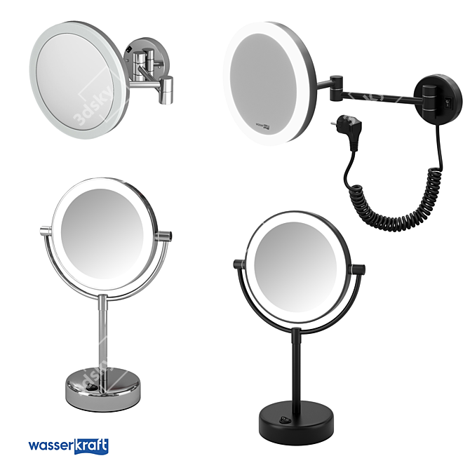 Illuminate Your Reflection with LED Mirrors 3D model image 1