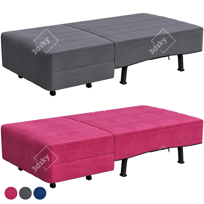 Lycksele Sofa Bed | Shiftebu Blue 3D model image 2