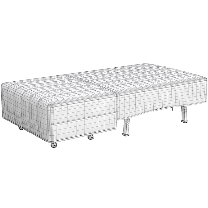 Lycksele Sofa Bed | Shiftebu Blue 3D model image 3