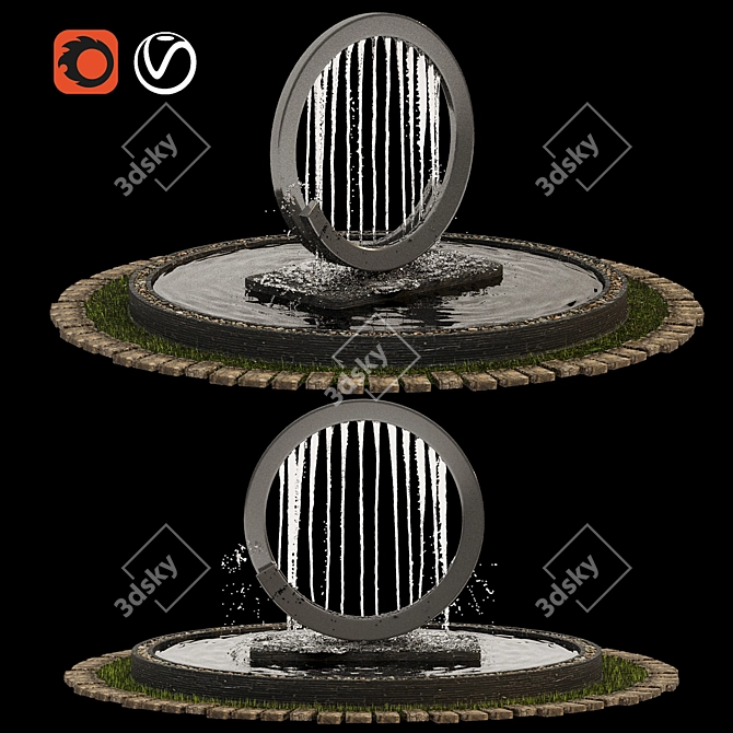 Nature's Harmony Garden Oasis 3D model image 1