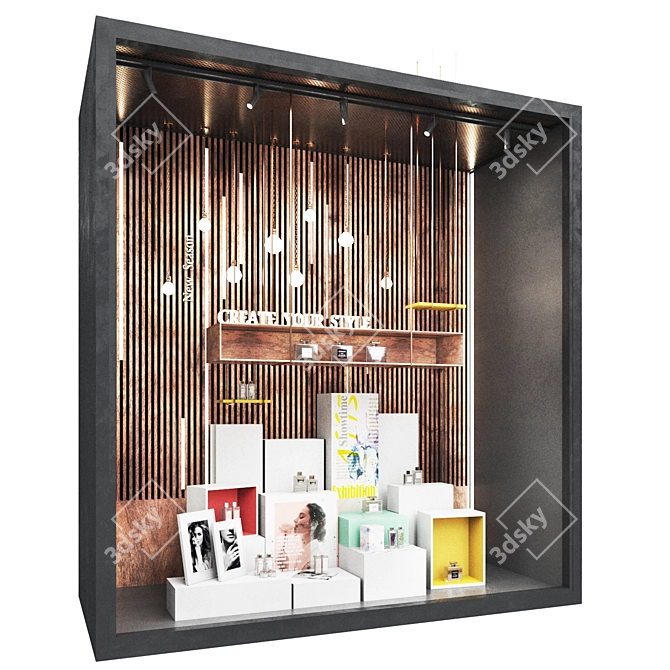 Modern 2016 Store Window 3D model image 2