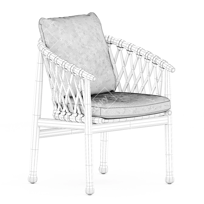 Ginestra Outdoor Chair: Stylish & Durable 3D model image 5