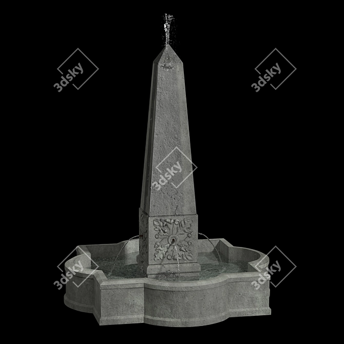 Campania Obelisk Fountain: Majestic Alpine Stone 3D model image 1