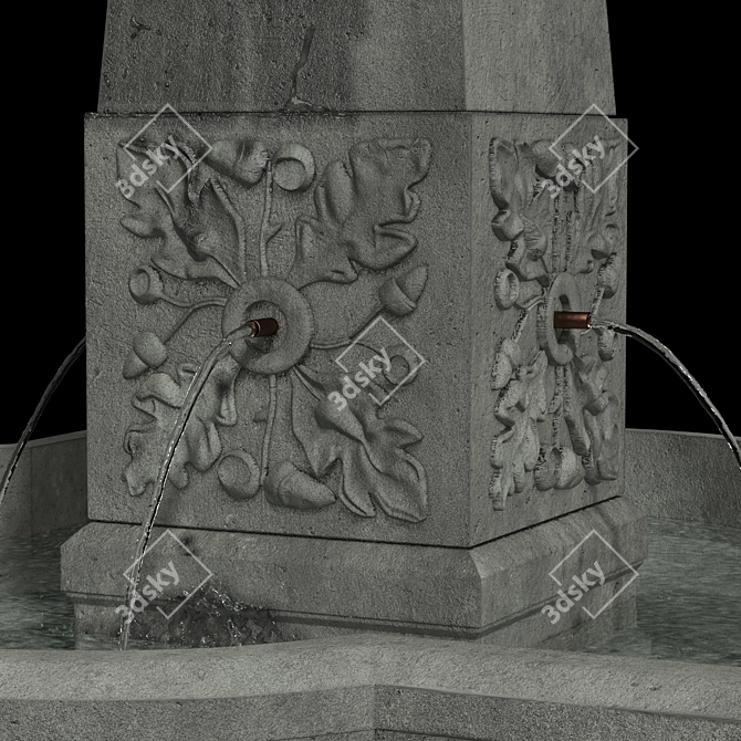 Campania Obelisk Fountain: Majestic Alpine Stone 3D model image 3