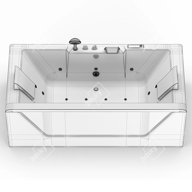 EAGO Whirlpool Bath: Relax and Revitalize 3D model image 14