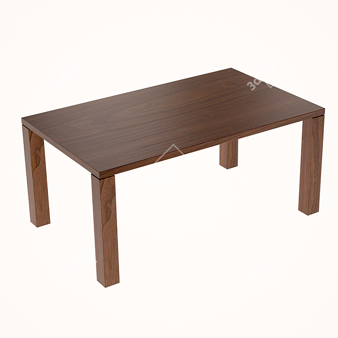 Minimalist Living Room Coffee Table 3D model image 1