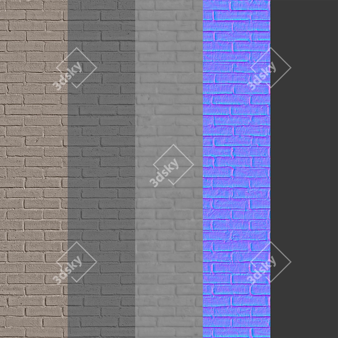 Seamless Brick Textures & 3D Sphere 3D model image 5