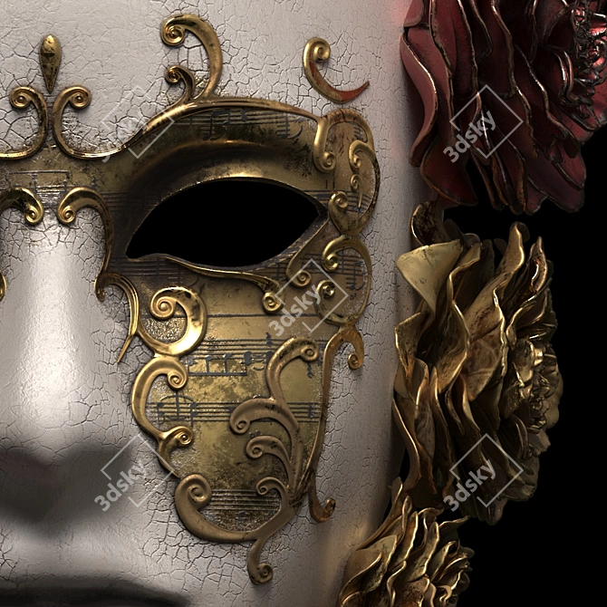  Venetian Masquerade Mask 3D model image 4