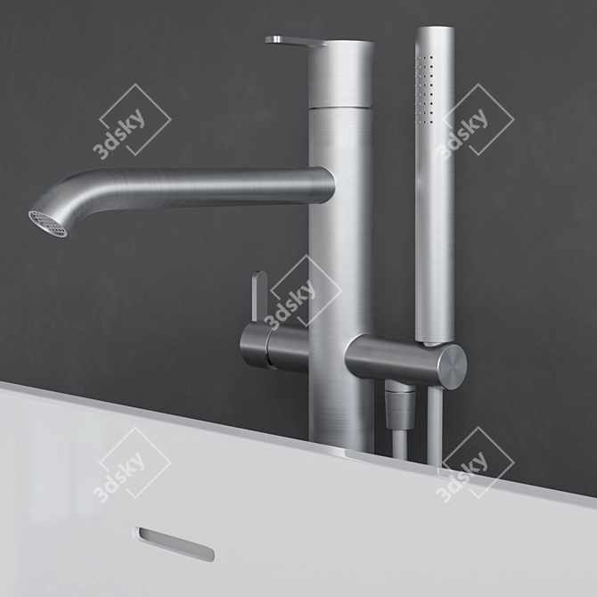 Luxurious Treesse Bathtub Set 3D model image 9