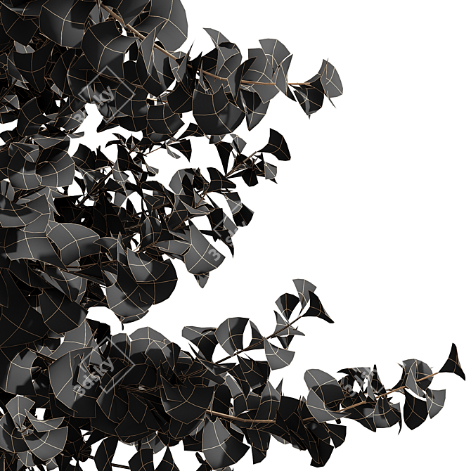 Real Tree Ginkgo Biloba: Summer Collection 3D model image 4