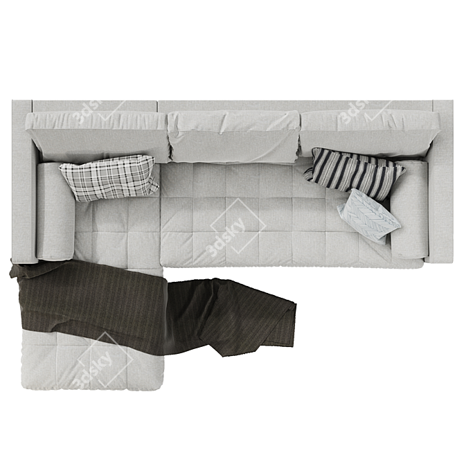 MADE Scott 4-Seater Corner Sofa: Versatile Elegance in 8 Colors 3D model image 2