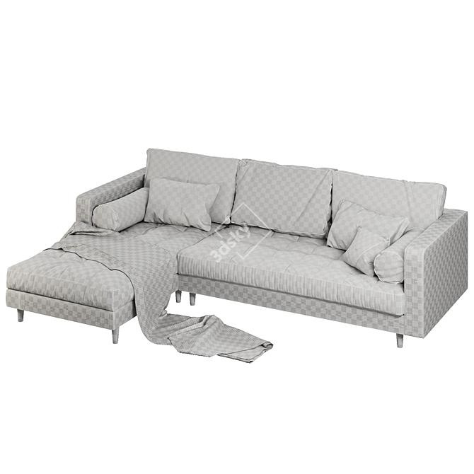 MADE Scott 4-Seater Corner Sofa: Versatile Elegance in 8 Colors 3D model image 5