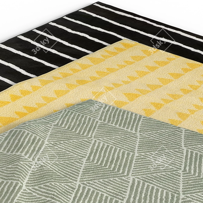 Stylish IKEA Rugs: Vamdrup, Görlöse, Rörande, Stenlille 3D model image 4