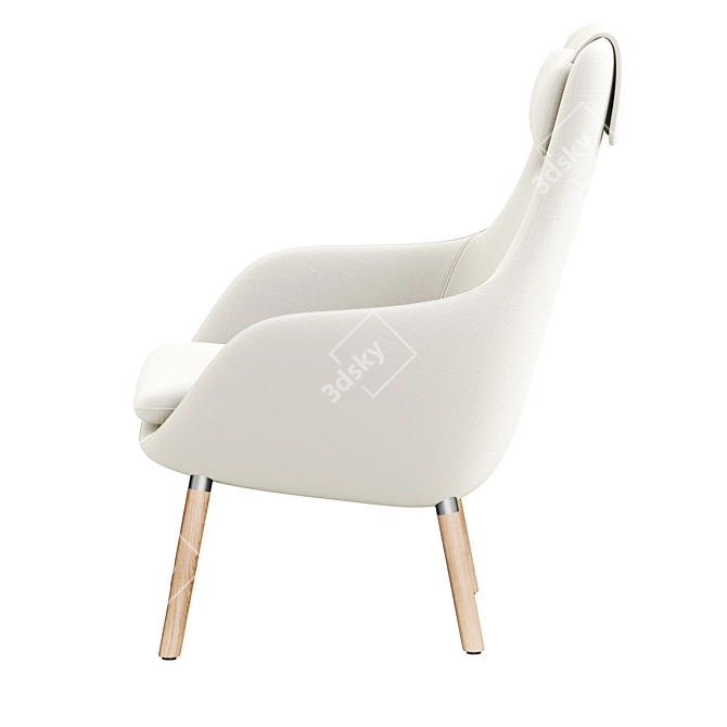 Vitra Hal Lounge Armchair: Timeless Comfort and Elegance 3D model image 4