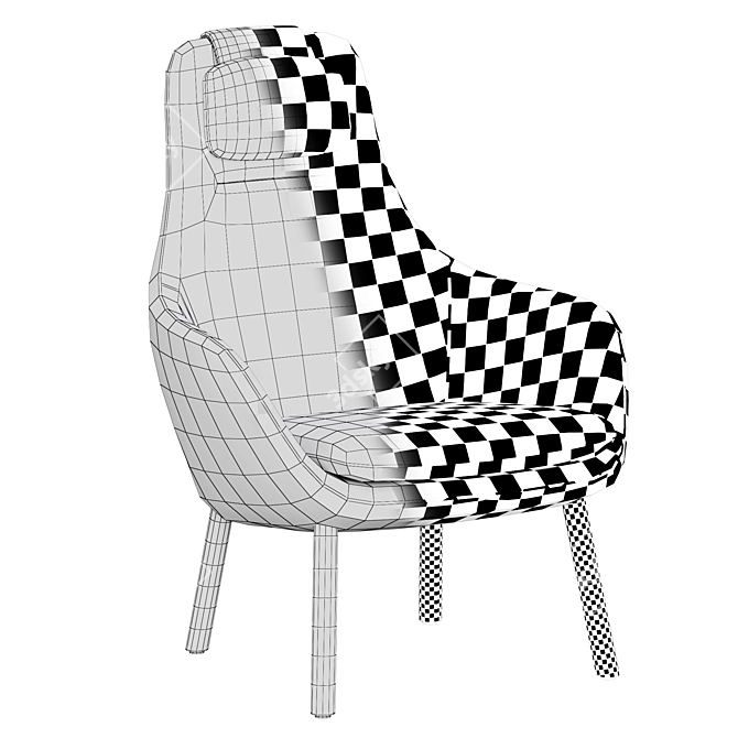 Vitra Hal Lounge Armchair: Timeless Comfort and Elegance 3D model image 5