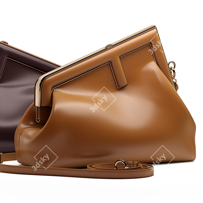 Luxurious Fendi First Handbag 3D model image 3