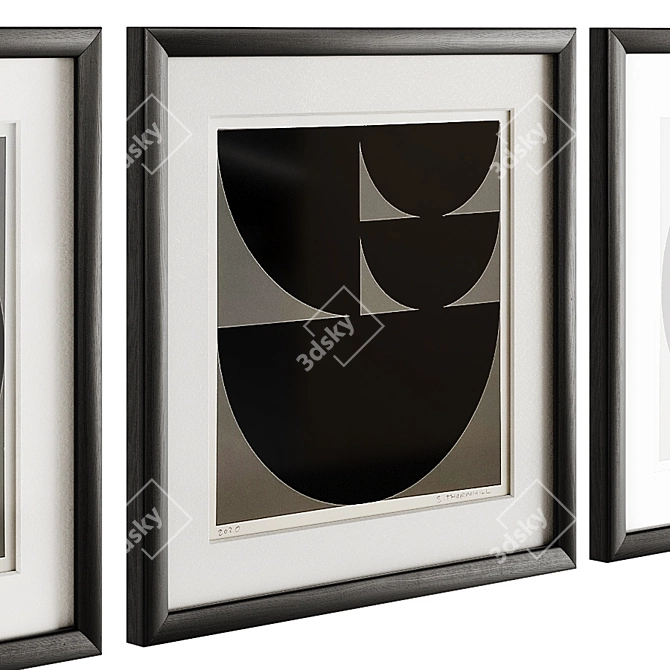 Geometric Triptych Art Prints 3D model image 7